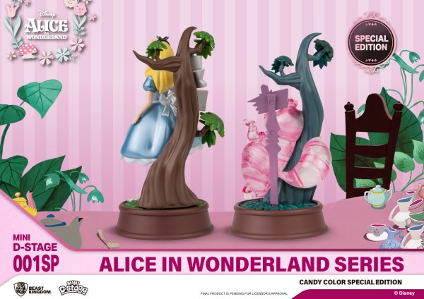 PACK 2 FIGURINES ALICE IN WONDERLAND CANDY COLOR SPECIAL EDITION - MINI DISNEY D-STAGE