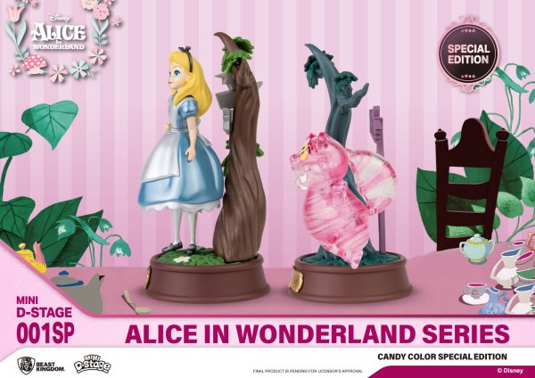 PACK 2 FIGURINES ALICE IN WONDERLAND CANDY COLOR SPECIAL EDITION - MINI DISNEY D-STAGE