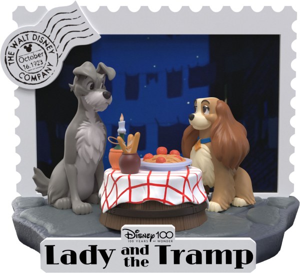 DIORAMA LADY AND THE TRAMP - DISNEY 100TH ANNIVERSARY D-STAGE