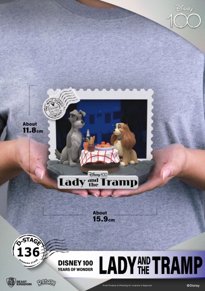 DIORAMA LADY AND THE TRAMP - DISNEY 100TH ANNIVERSARY D-STAGE