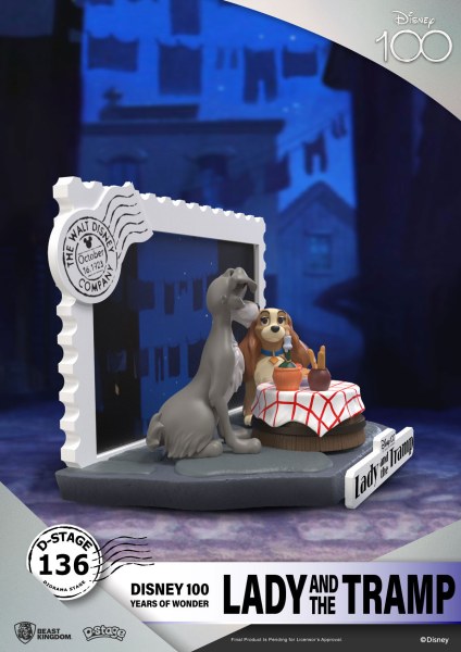 DIORAMA LADY AND THE TRAMP - DISNEY 100TH ANNIVERSARY D-STAGE
