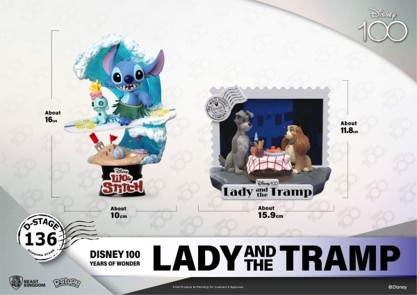 DIORAMA LADY AND THE TRAMP - DISNEY 100TH ANNIVERSARY D-STAGE