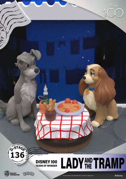 DIORAMA LADY AND THE TRAMP - DISNEY 100TH ANNIVERSARY D-STAGE