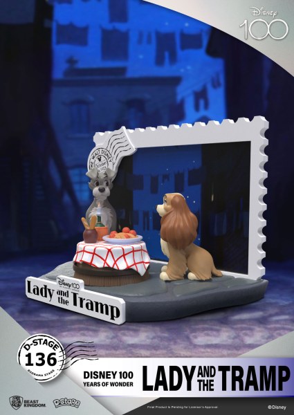 DIORAMA LADY AND THE TRAMP - DISNEY 100TH ANNIVERSARY D-STAGE
