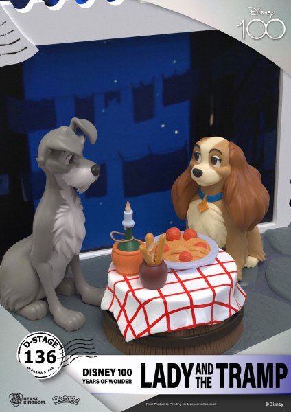 DIORAMA LADY AND THE TRAMP - DISNEY 100TH ANNIVERSARY D-STAGE