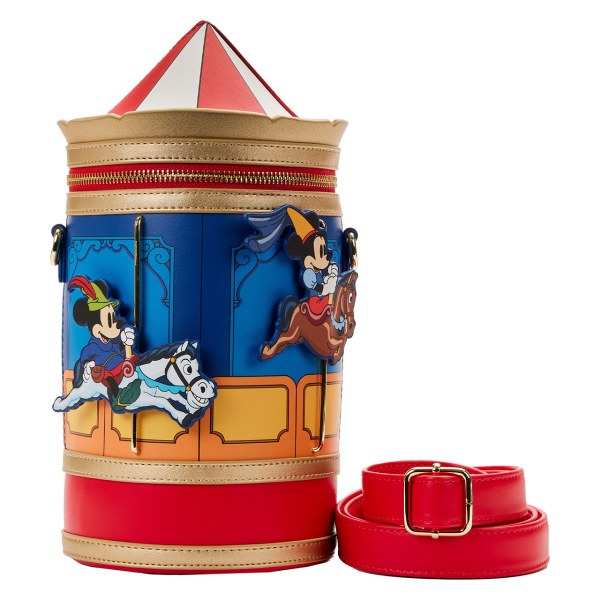 MICKEY & MINNIE BRAVE LITTLE TAILORS CAROUSEL SHOULDER BAG - DISNEY LOUNGEFLY