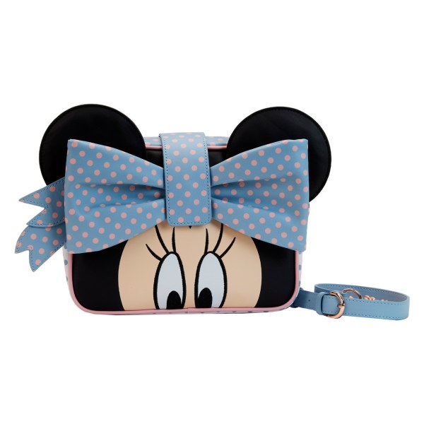 MINNIE PASTEL COLOR BLOCK DOTS SHOULDER BAG - DISNEY LOUNGEFLY