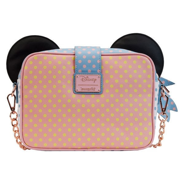 MINNIE PASTEL COLOR BLOCK DOTS SHOULDER BAG - DISNEY LOUNGEFLY