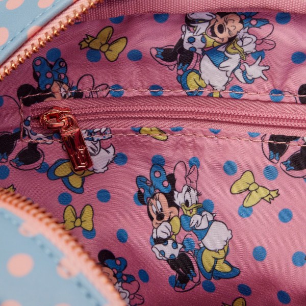 MINNIE PASTEL COLOR BLOCK DOTS SHOULDER BAG - DISNEY LOUNGEFLY