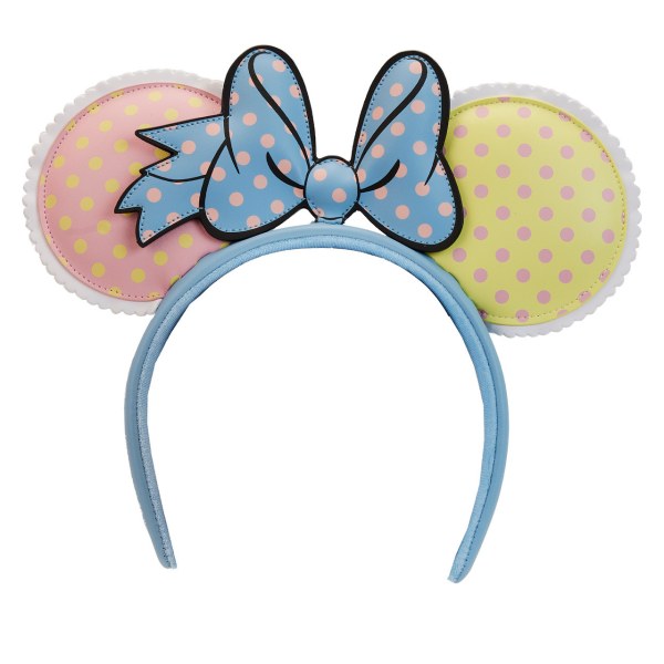 MINNIE PASTEL COLOR BLOCK DOTS HEADBAND - DISNEY LOUNGEFLY
