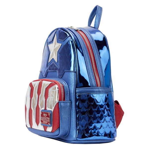 CAPTAIN AMERICA METALLIC COSPAY MINI BACKPACK - DISNEY LOUNGEFLY