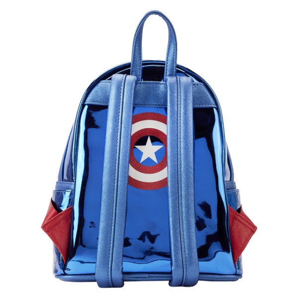 CAPTAIN AMERICA METALLIC COSPAY MINI BACKPACK - DISNEY LOUNGEFLY