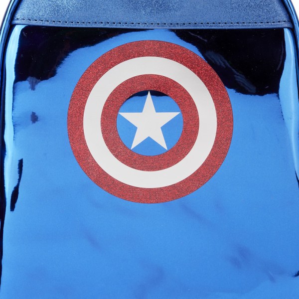 CAPTAIN AMERICA METALLIC COSPAY MINI BACKPACK - DISNEY LOUNGEFLY