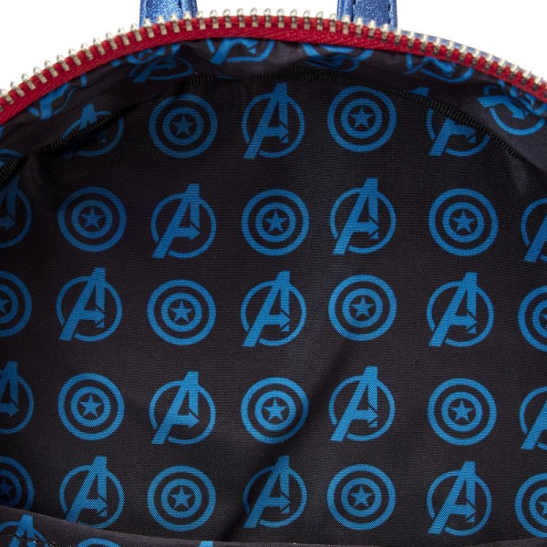 CAPTAIN AMERICA METALLIC COSPAY MINI BACKPACK - DISNEY LOUNGEFLY