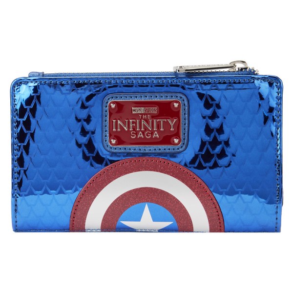 CAPTAIN AMERICA METALLIC COSPLAY WALLET - MARVEL LOUNGEFLY