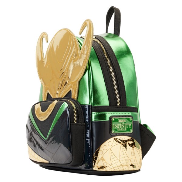 METALLIC LOKI MINI BACKPACK - MARVEL LOUNGEFLY