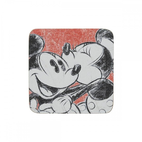 Set of 4 Mickey and Minnie Mouse coasters - DISNEY ENCHANTING