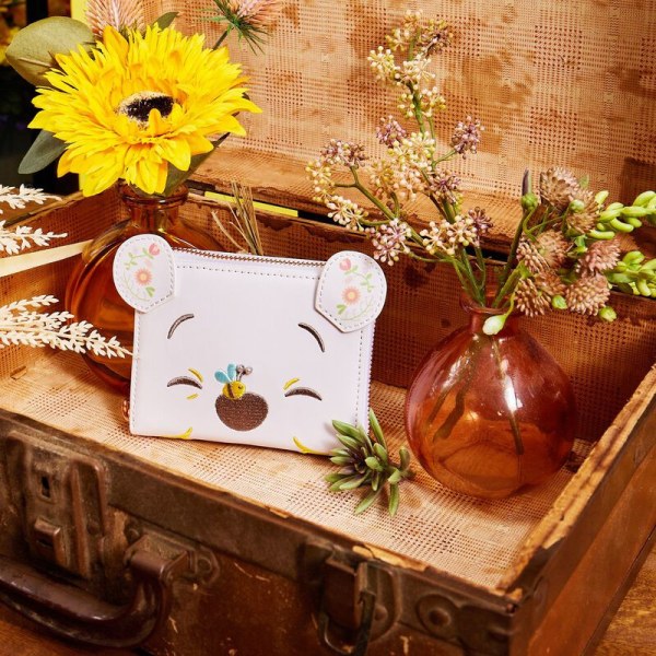 WINNIE THE POOH WALLET COSPLAY FOLK FLORAL - DISNEY LOUNGEFLY