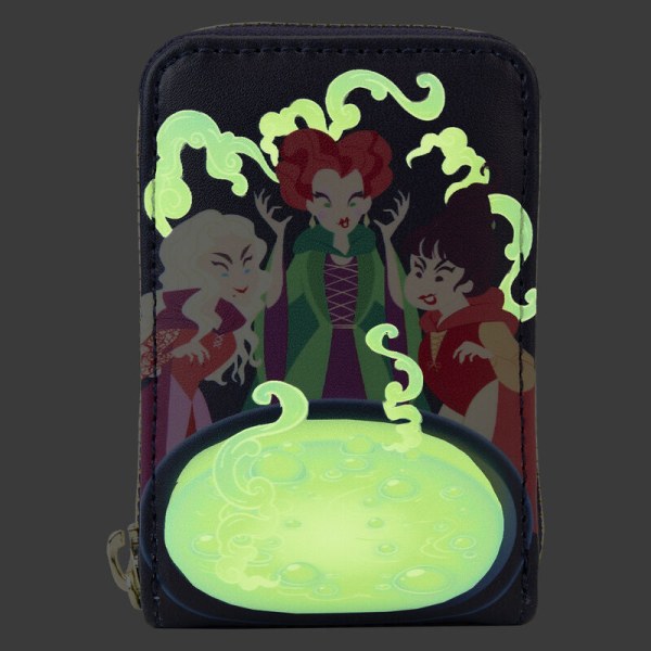 ACCORDION WALLET HOCUS POCUS SISTERS SANDERSON CAULDRON GLOW - DISNEY LOUNGEFLY