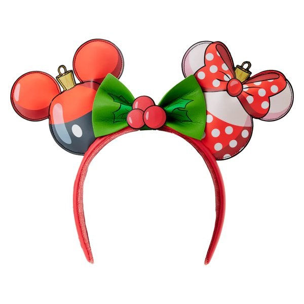MICKEY MINNIE CHRISTMAS ORNAMENT HEADBAND - DISNEY LOUNGEFLY