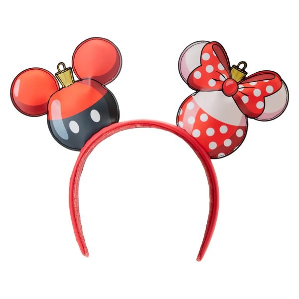 MICKEY MINNIE CHRISTMAS ORNAMENT HEADBAND - DISNEY LOUNGEFLY