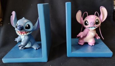Disney Stitch & Angel bookends